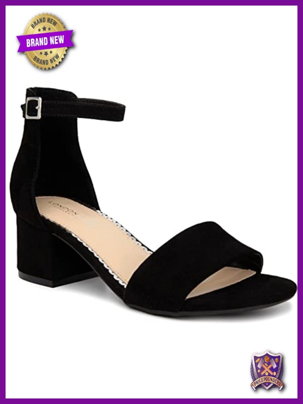 Block Heel Ankle Strap Dress Sandal Pump Buckle Closure